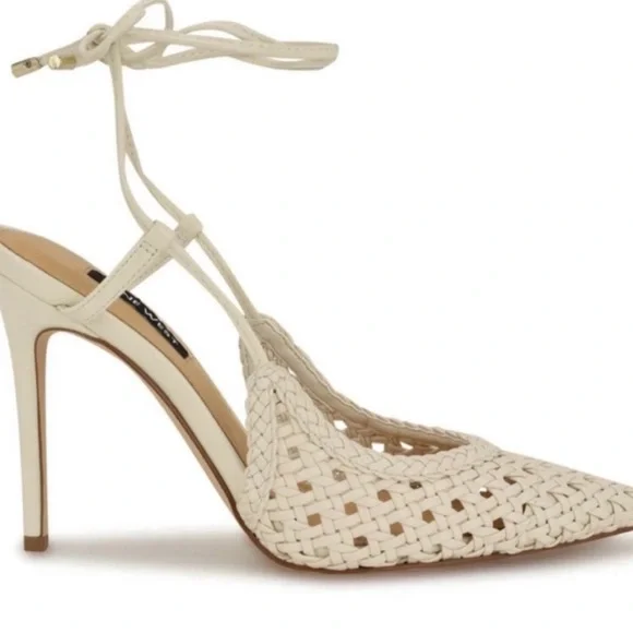 Nine West Braided Lace Up Heels - Picture 1 of 3